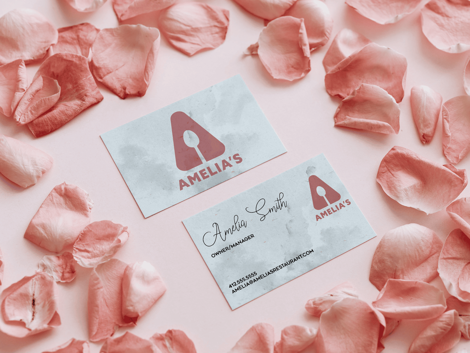 Logo design sample — Amelia's Salon