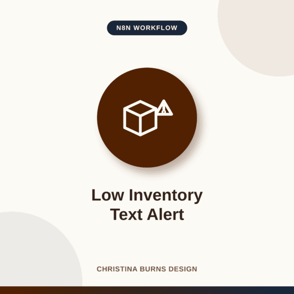 Low Inventory Text Alert